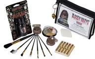 🧟 ultimate zombie makeup kit: halloween costume special effects palette by bloody mary - walking dead fx makeup tools - includes 5 crayons, blood, setting powder, 4 application brushes, 1 sponge - carrying case included logo