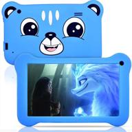 📱 7 inch kids tablet 2+32 gb android 10.0 edition tablet for kids - enhanced with parental control & kids software, wifi & dual camera, ips hd screen protector, includes kids-proof case (blue) logo