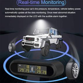 img 3 attached to Беспроводная солнечная система мониторинга давления в шинах TPMS для RV грузовика с 6 датчиками - отслеживание давления и температуры в 4-6 шинах, дома на колесах, прицепах (0~199PSI)