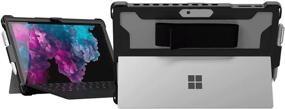 img 4 attached to 📱 MAXCases Extreme Shell for Microsoft Surface Pro 5, 6, & 7: Rugged Protective Case with Military Drop Test Certification, Protective Stand, Stylus Pen Holder, Laptop Case - Black