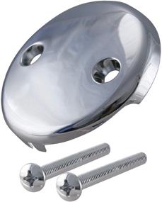 img 2 attached to Westbrass D93-2-26 Tip-Toe Bathtub Drain Plug Trim Set: Polished Chrome with Overflow Faceplate, 1-Pack