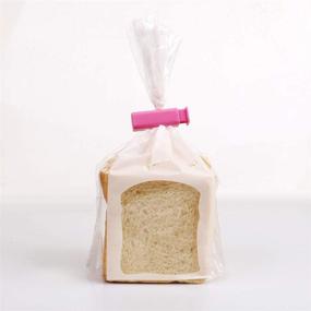 img 4 attached to 🍞 Cozihom Squeeze Bread Bag Clips: Easy-Lock Cinching for Bagels, Bread, and More - 6 Pack, Assorted Colors