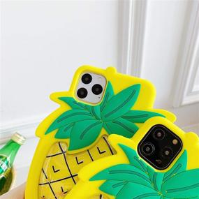 img 3 attached to MME Character For IPhone 7 Plus/8 Plus/6 Plus/6S Case - Cute Pineapple 3D Cartoon Quicksand Soft Silicone Shockproof Case Fashion Cool Design Funny Pretty Phone Cover For Girls (Pineapple