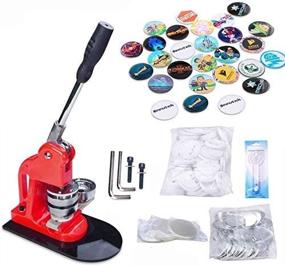 img 2 attached to 🔘 Seeutek Button Maker Machine Set - 1 inch 25mm Badge Maker with 500 Button Parts and Circle Cutter