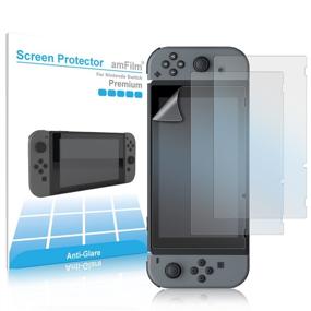 img 2 attached to amFilm Anti-Glare Matte Screen Protector 3-Pack for Nintendo Switch 2017 - Ultimate Protection for Your Gaming Experience!