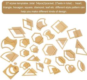 img 1 attached to 🧵 Zilong 54 Pack Acrylic Quilting Templates: Clear Stencils for DIY Leather Quilting, Sewing, and Patchwork Craft