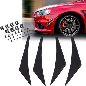 img 4 attached to Xotic Tech 4pcs JDM Sporty Racing Style Front Bumper Corner Edge Guard Trim Universal Fit (Black): Ultimate Protection with Sleek Design