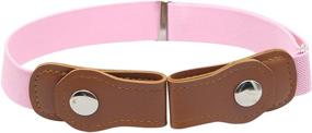 img 2 attached to 👧 Designer Comfort Kids No Buckle Belt (4-Pack) - Elastic Stretch Fit for Boys and Girls, Supports Independent Toddlers