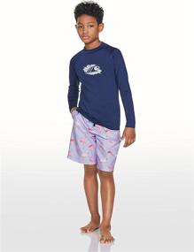 img 1 attached to TSLA Sleeve Protection Swimwear: 🏊 Essential Boys' Clothing for Poolside Fun!