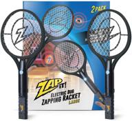 zap it! bug zapper racket 2 pack - rechargeable with usb charging cable, 4,000 volt power logo