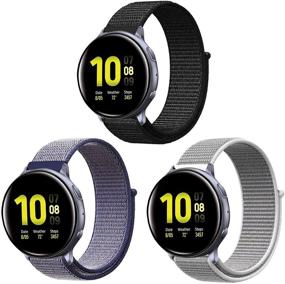 img 4 attached to 📲 Morsey 20 мм браслет с быстрым съемом для часов - совместимый с Samsung Galaxy Watch 3 41 мм/Galaxy Watch Active2/Huawei/Pebble/Asus/Ticwatch Smart Watch - нейлоновый дышащий заменяемый спортивный браслет (3P-3)