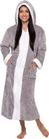 img 4 attached to Silver Lilly Womens Sherpa Bathrobe
