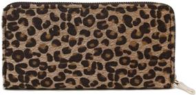 img 3 attached to 👜 Me Plus Leopard Zippered Leopard Beige Handbags & Wallets Combo: Chic Style for Women-on-the-go!