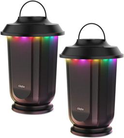 img 4 attached to 🔊 Enhance Your Outdoor Experience with Olafus Outdoor Bluetooth Speakers 2 Pack: 20W True Wireless Stereo Portable Lantern Speaker with 20 RGB LED, Music Synch, Dual Pairing, and Richer Bass