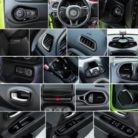 img 3 attached to Danti Car Interior Accessories: Stylish Trim for Jeep Renegade 2015-2021 (Black)