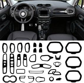 img 4 attached to Danti Car Interior Accessories: Stylish Trim for Jeep Renegade 2015-2021 (Black)