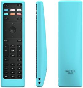 img 3 attached to SIKAI Remote Case Compatible With Vizio XRT136 Smart TV Remote Skin-Friendly Shockproof Silicone Cover For Vizio XRT136 Remote Washable Anti-Lost With Remote Loop (Glow In Dark Blue)