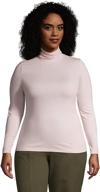 👚 lands' end women's lightweight fitted long sleeve turtleneck: perfect blend of style and comfort logo