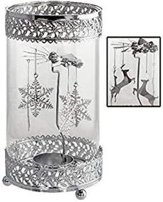 img 1 attached to 🕯️ KOVOT Metal Spinning Tea Light Holder with 8 Interchangeable Seasonal Designs - Perfect for All Seasons