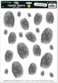 img 1 attached to Beistle 54242 Fingerprint Wall Clings - 22-Piece Set, 12x17 Inch, Black and White