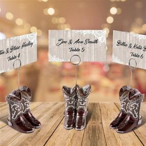 img 1 attached to 🤠 Versatile Cowboy Boot Photo/Balloon Holder - Perfect Party Accessory (1 count)