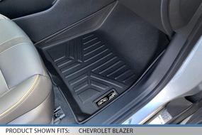 img 2 attached to 🔥 Premium MAX LINER Custom Fit Floor Mat Liners for 2019-2022 Chevrolet Blazer - Black