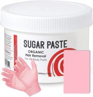 organic sugar paste waxing kit for bikini & brazilian + applicator & gloves set: effective hair removal solution logo