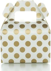 img 2 attached to Gold Polka Dot Food with Fashion Party Favor Candy Boxes (12 Pack) - Perfect for Candy Buffet Treats, Wedding Dessert Tables, and Small Birthday Gifts