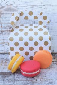 img 1 attached to Gold Polka Dot Food with Fashion Party Favor Candy Boxes (12 Pack) - Perfect for Candy Buffet Treats, Wedding Dessert Tables, and Small Birthday Gifts