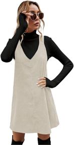 img 4 attached to Milumia Corduroy Overall Sleeveless Pinafore Women's Clothing in Jumpsuits, Rompers & Overalls