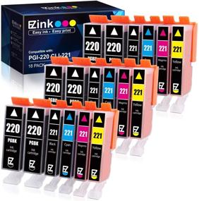 img 4 attached to 🖨️ E-Z Ink(TM) 18-пакет совместимых картриджей-заменителей для Canon PGI-220 PGI220 CLI-221 CLI221 - PIXMA MX860 MX870 MP980 MP990 - эффективное решение для печати высокого качества.