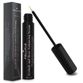 img 4 attached to Folliflo Eyelash & Brow Enhancing Serum: Longer, Thicker & Healthier Lashes with Castor Oil & Panax Ginseng - Developed by a Harvard-Trained Dermatologist