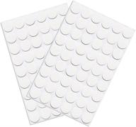 🔳 108 pcs white pvc screw hole stickers for wooden furniture cabinet, 21mm, self-adhesive cover caps, dustproof - 2 sheets by victorshome logo