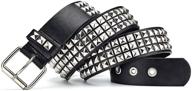 leather women pyramid studded square men's accessories logo