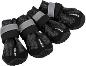 img 2 attached to 🐾 deenkk Dog Boots: Waterproof, Reflective, Adjustable, Anti-Slip Shoes for Dogs - 4 Pcs, Small to Large