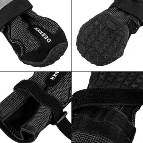 img 1 attached to 🐾 deenkk Dog Boots: Waterproof, Reflective, Adjustable, Anti-Slip Shoes for Dogs - 4 Pcs, Small to Large