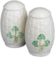 🍀 belleek shamrock salt and pepper set 1.9" x 3.25" - enhancing seo логотип