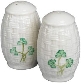 img 1 attached to 🍀 Belleek Shamrock Salt and Pepper Set 1.9" x 3.25" - Enhancing SEO