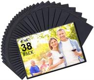 📸 multi-purpose tebik 38 pack magnetic picture frames: ideal for 4 x 6 inches photos - perfect for refrigerator, fridge, locker, office cabinet логотип