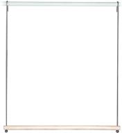 🚪 white wooden rod closet doubler by richards homewares - 34" h x 30" w, with chrome frame logo