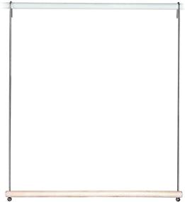 img 3 attached to 🚪 White Wooden Rod Closet Doubler by Richards Homewares - 34" H x 30" W, with Chrome Frame