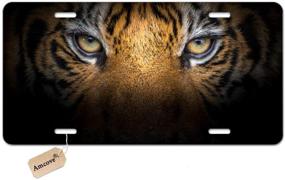 img 4 attached to 🐯 Amcove Tiger Face License Plate: Vibrant Decorative Car Front Tag, Durable Aluminum Novelty Plate for Men, Women, Boys, and Girls - 6 X 12 Inch