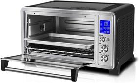 img 3 attached to Toshiba AC25CEW-SS Convection Toaster Oven with 9 Functions, Stainless Steel - Ideal for 6-Slice Bread & 12-Inch Pizza