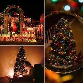 img 1 attached to 🎄 C7 Multicolor Christmas String Light Set, 25ft Vintage Tree Lights: Outdoor Roofline Décor for Patio Garden, Holiday Indoor Wedding - Green Wire