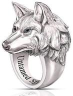 wolf ring for men: viking-inspired wolf head jewelry, retro totem ring, signet design - perfect amulet accessory logo