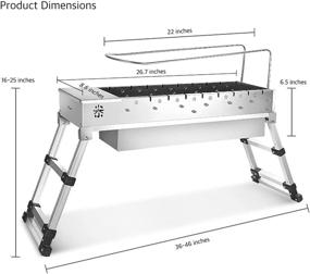 img 1 attached to 🔥 GaGa Portable Charcoal Kabob BBQ Grill with Automatic Rotation Feature