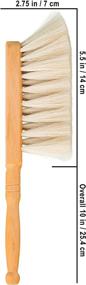 img 1 attached to 🐐 Small 9-7/8-Inch Redecker Goat Hair Dust Brush with Waxed Beechwood Handle