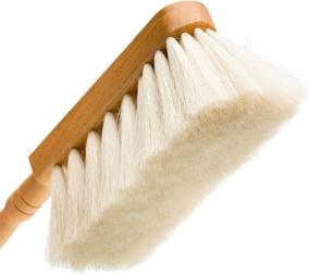 img 3 attached to 🐐 Small 9-7/8-Inch Redecker Goat Hair Dust Brush with Waxed Beechwood Handle