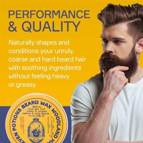 img 1 attached to Seven Potions Beard Wax 1 oz: Natural and Organic Styling Wax for Medium Hold, Shape, and Nourish Your Beard. Achieve a Natural Look, No Stiffness! (Woodland Harmony)