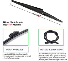 img 2 attached to 🚗 Expedition Lincoln Navigator 2009-2016 Rear Windshield Wiper Arm Blade Set - Factory OEM Style 9L1Z17526A Replacement